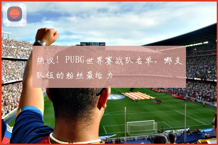 热议！PUBG世界赛战队名单，哪支队伍的粉丝最给力
