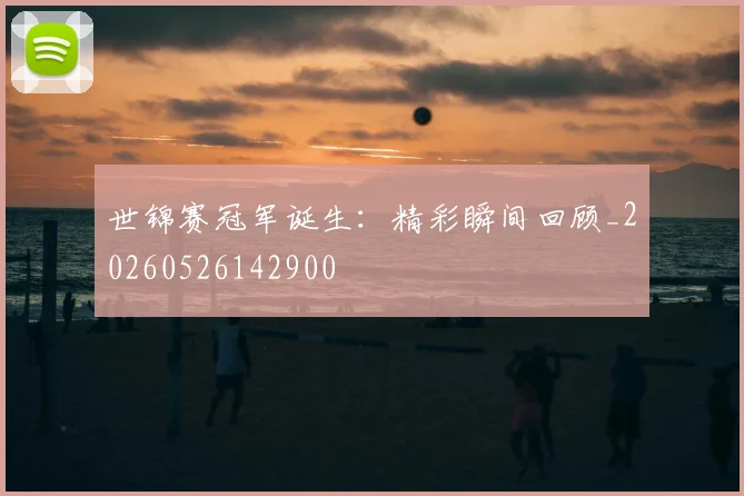世锦赛冠军诞生：精彩瞬间回顾_20260526142900